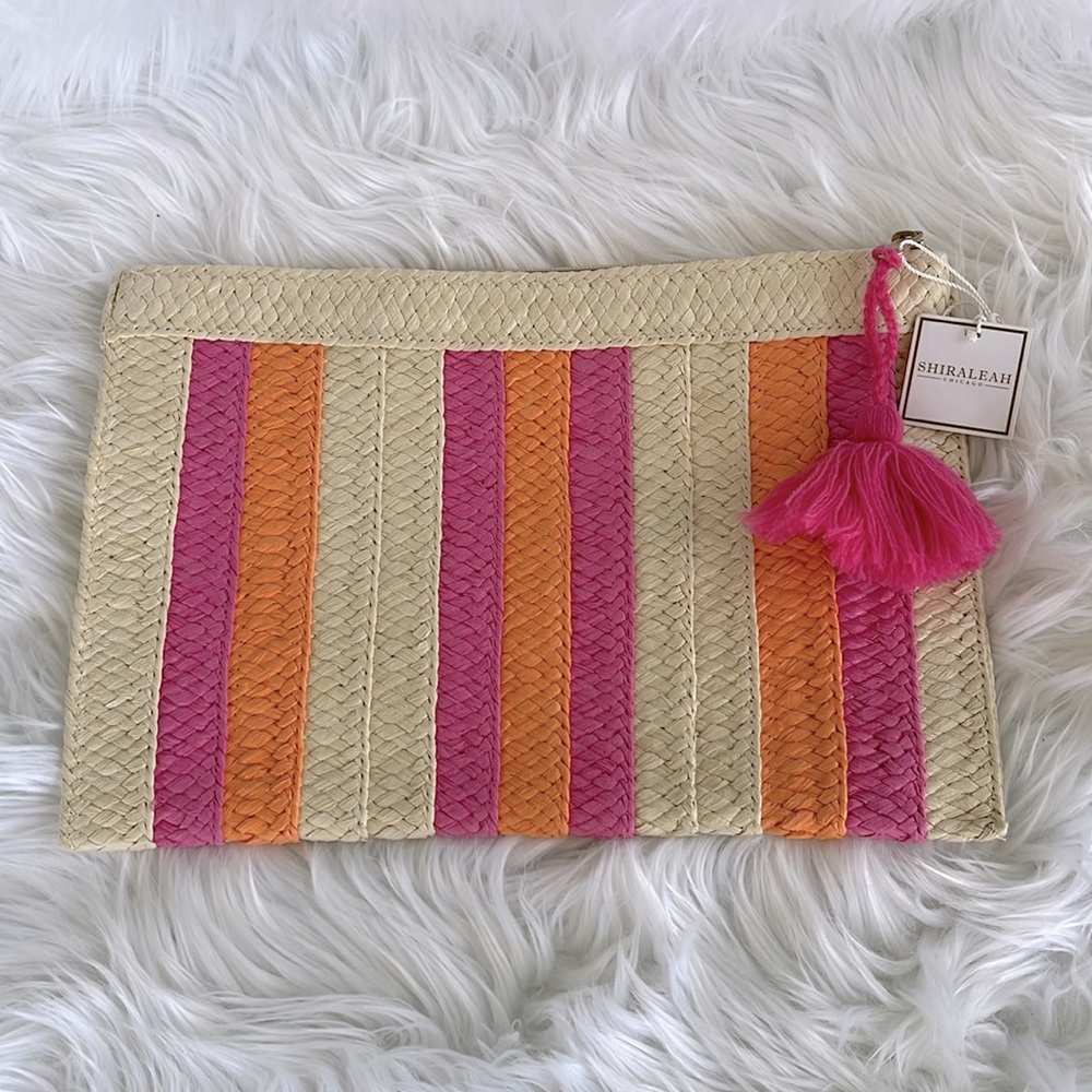 Shiraleah Fashion Zip Clutch bag, Sunset